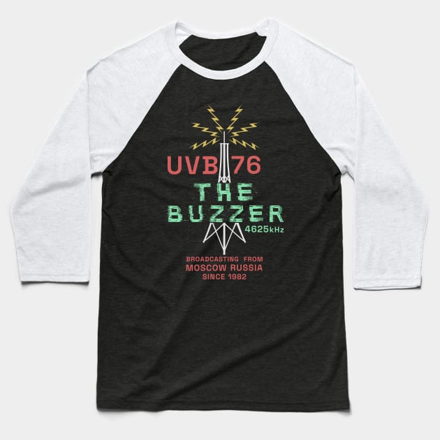 UVB 76 The Buzzer Russian Radio Baseball T-Shirt by MMROB